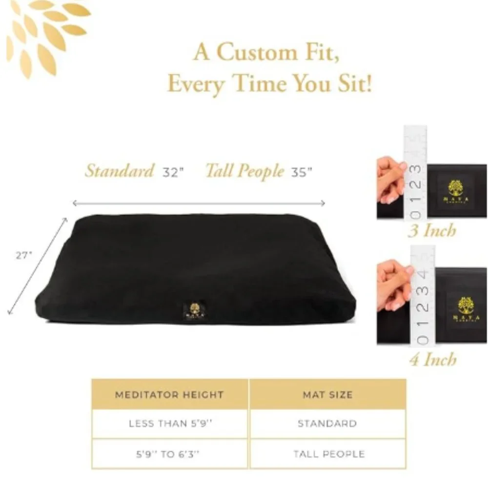 Zabuton Meditation Mat - Luxurious Meditation Cushion Floor Pillow - Picture 2 of 11